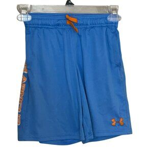 Under Armour Youth XSM HeatGear Blue Orange Athletic Shorts
